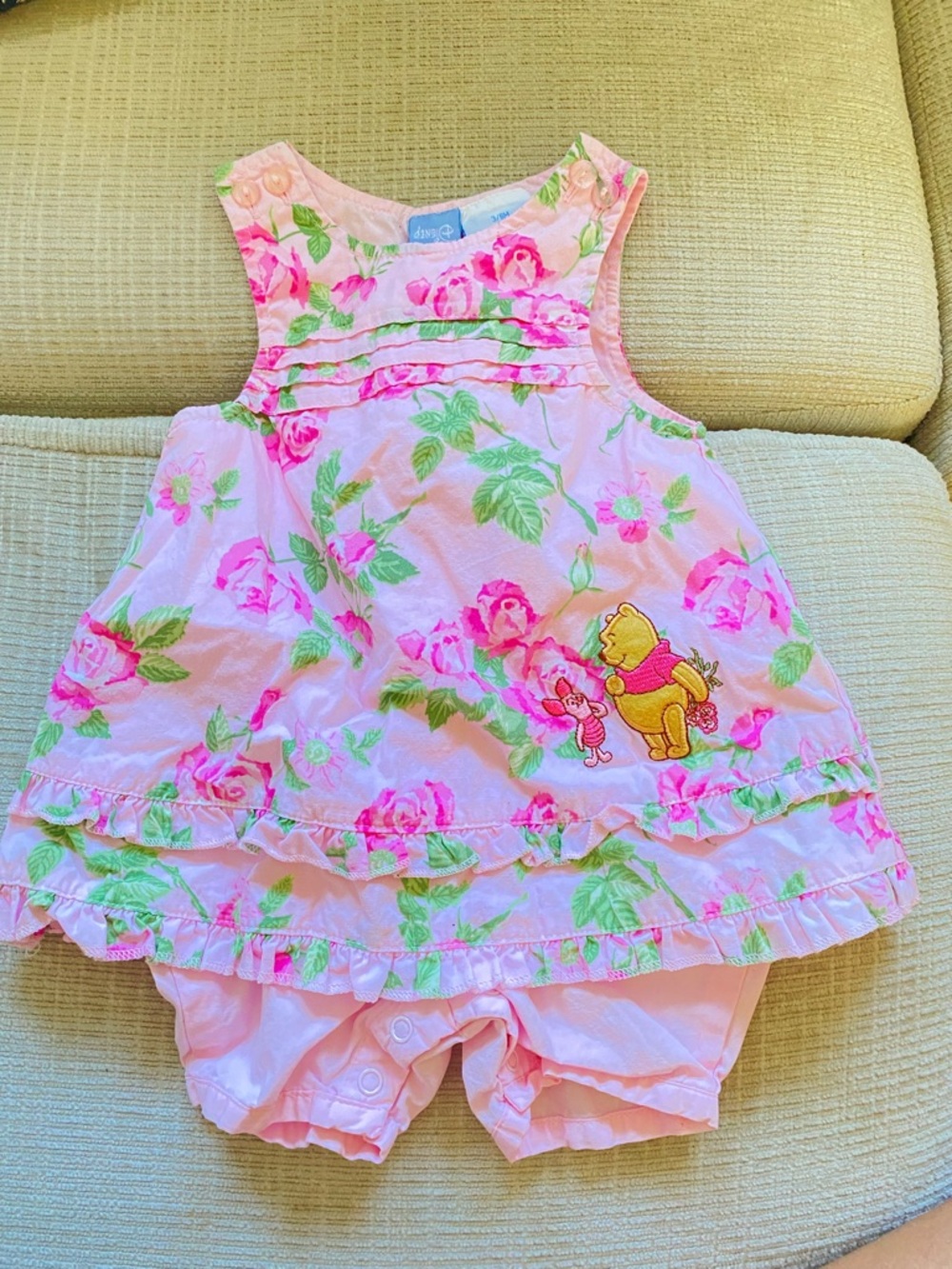 Disney Pink Floral Infant Dress with Blue Tag